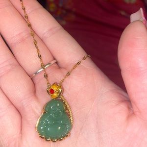JADE BUDDHA LOTUS NECKLACE